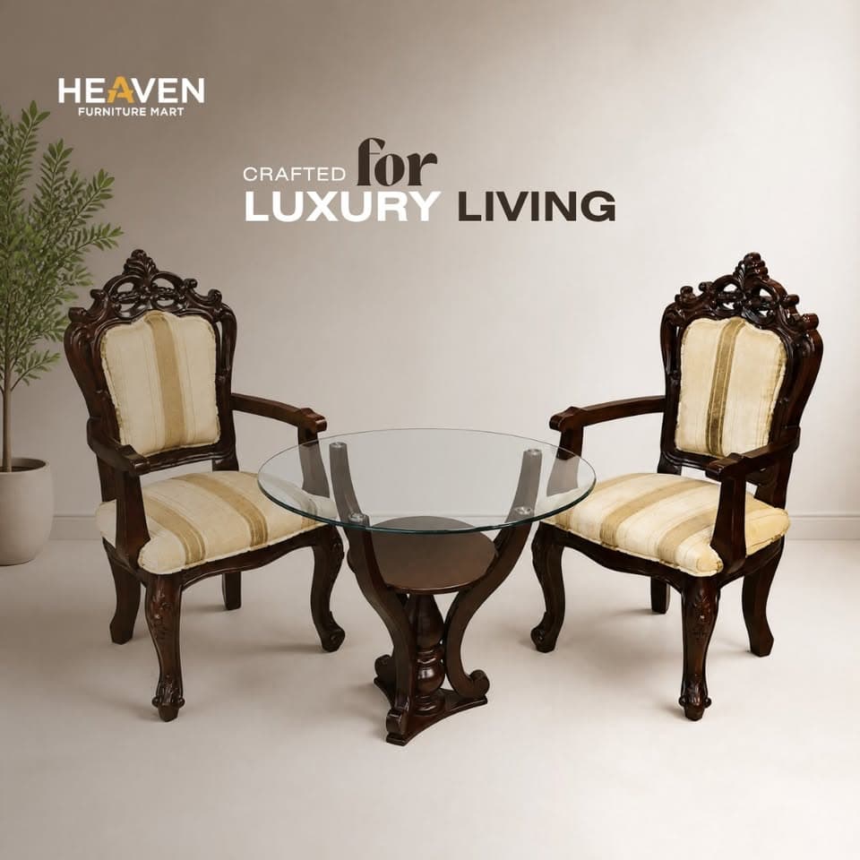 Dark wood carved armchairs