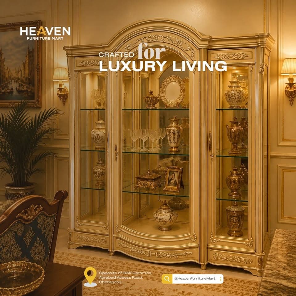 Gold display cabinet